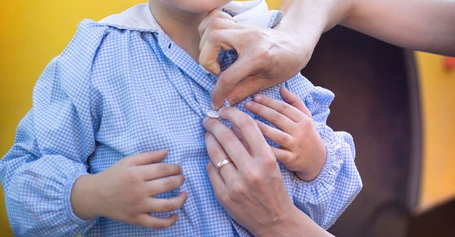 Grembiule con bottoni bambino